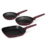 Berlinger Haus 3-Piece Non-Stick Titan Pro Coating Grill Pan Set Leonardo