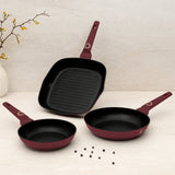 Berlinger Haus 3-Piece Non-Stick Titan Pro Coating Grill Pan Set Leonardo