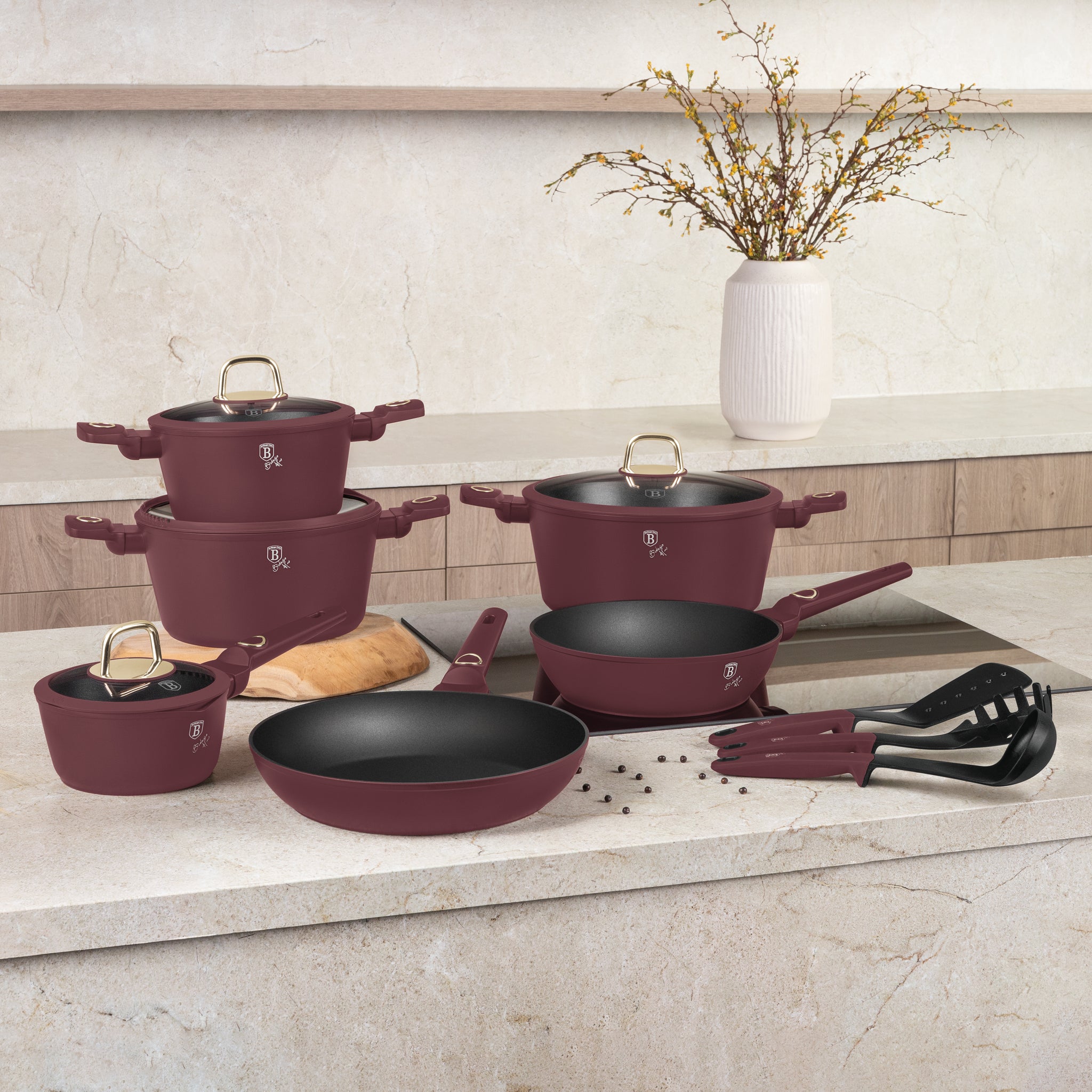Berlinger Berlinger Haus 15-Piece Non-Stick Titan Pro Coating Cookware Set - Leo