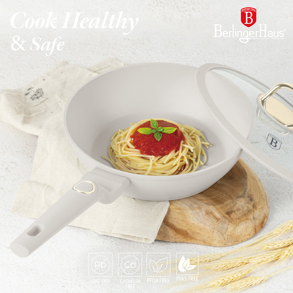 Berlinger Haus 24cm Titan Pro Non-Stick Coating Deep Frypan - Sahara
