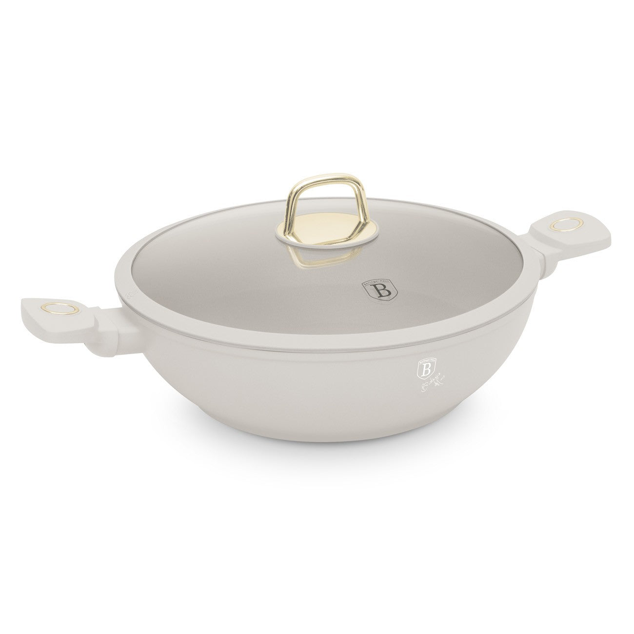 Berlinger Haus 30cm Titan Pro Non-Stick Wok with Lid - Sahara