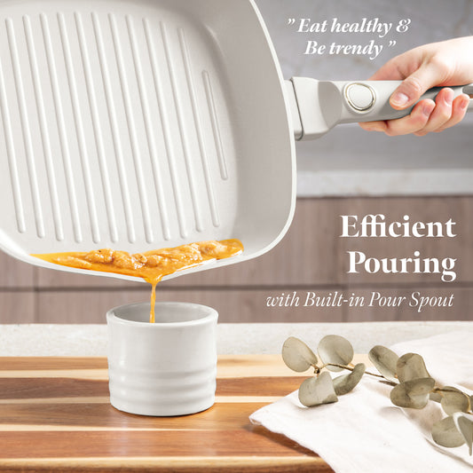 Berlinger Haus 28cm Titan Pro Non-Stick Grill Pan with Lid - Sahara