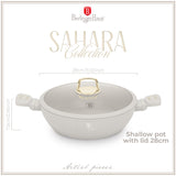 Berlinger Haus 28cm Non Stick Titan Pro Coating Shallow Pot - Sahara