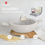 Berlinger Haus 28cm Non Stick Titan Pro Coating Shallow Pot - Sahara