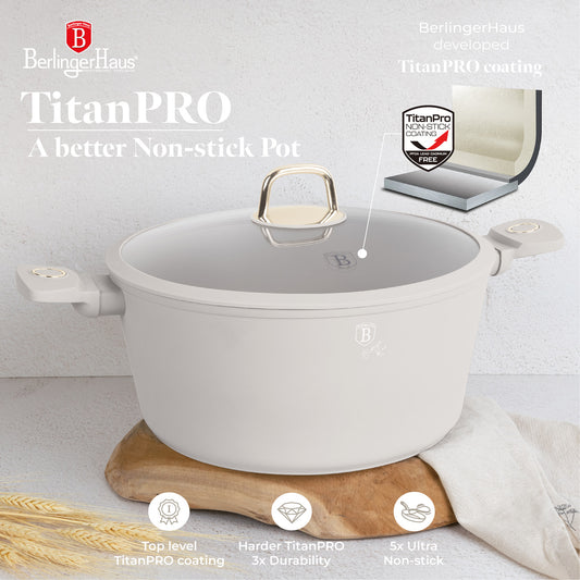Berlinger Haus 30cm Titan Pro Non-Stick Coating Casserole – Sahara