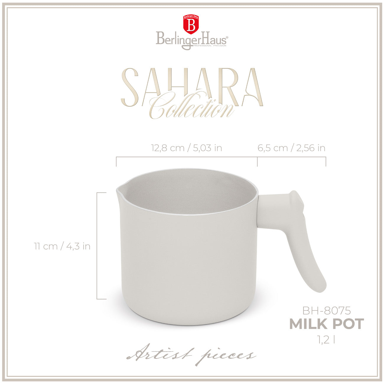 Berlinger Haus 1.2L Titan Pro Non-Stick Coating Milk Pot – Sahara