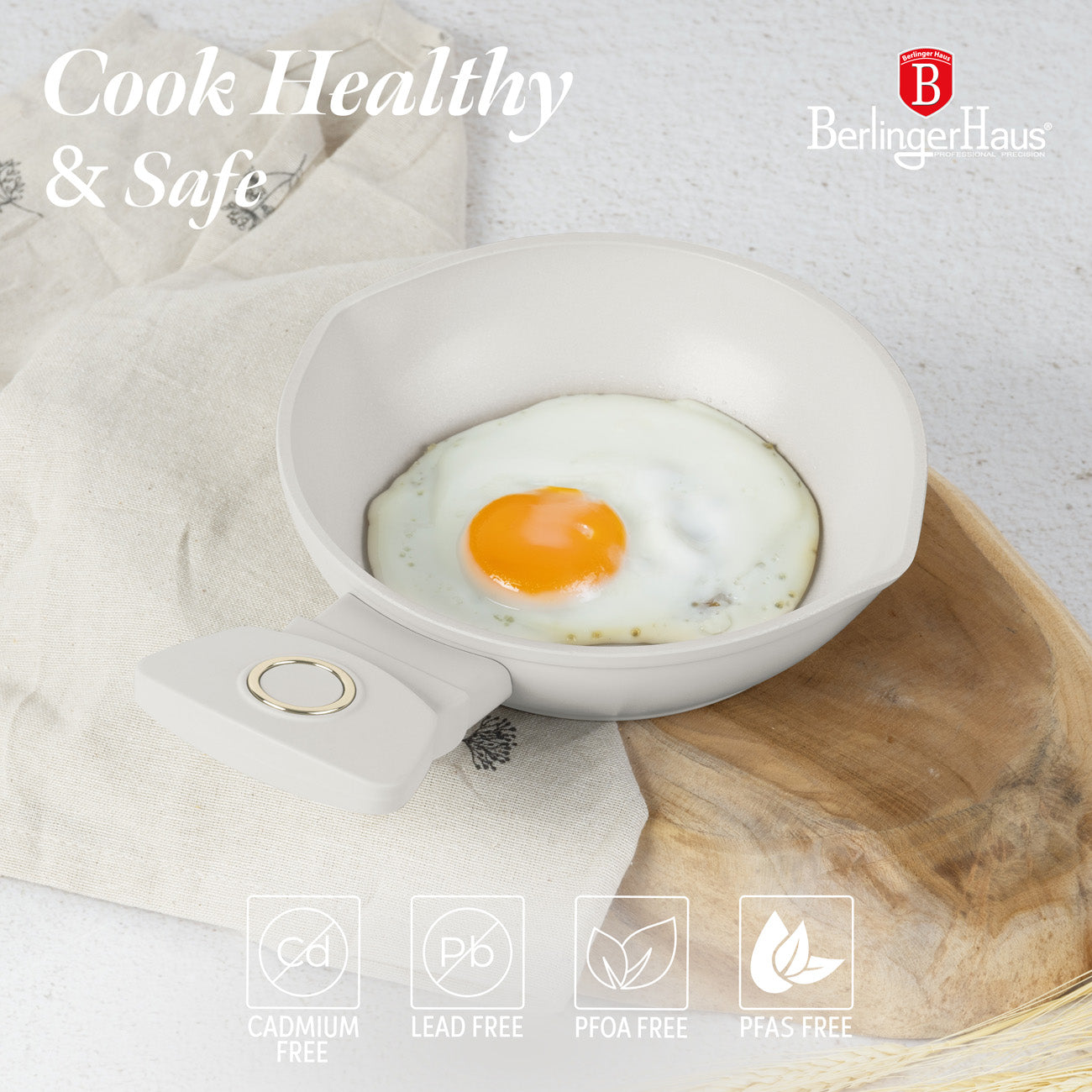 Berlinger Haus 16cm Titan Pro Non-Stick Coating Egg Pan - Sahara
