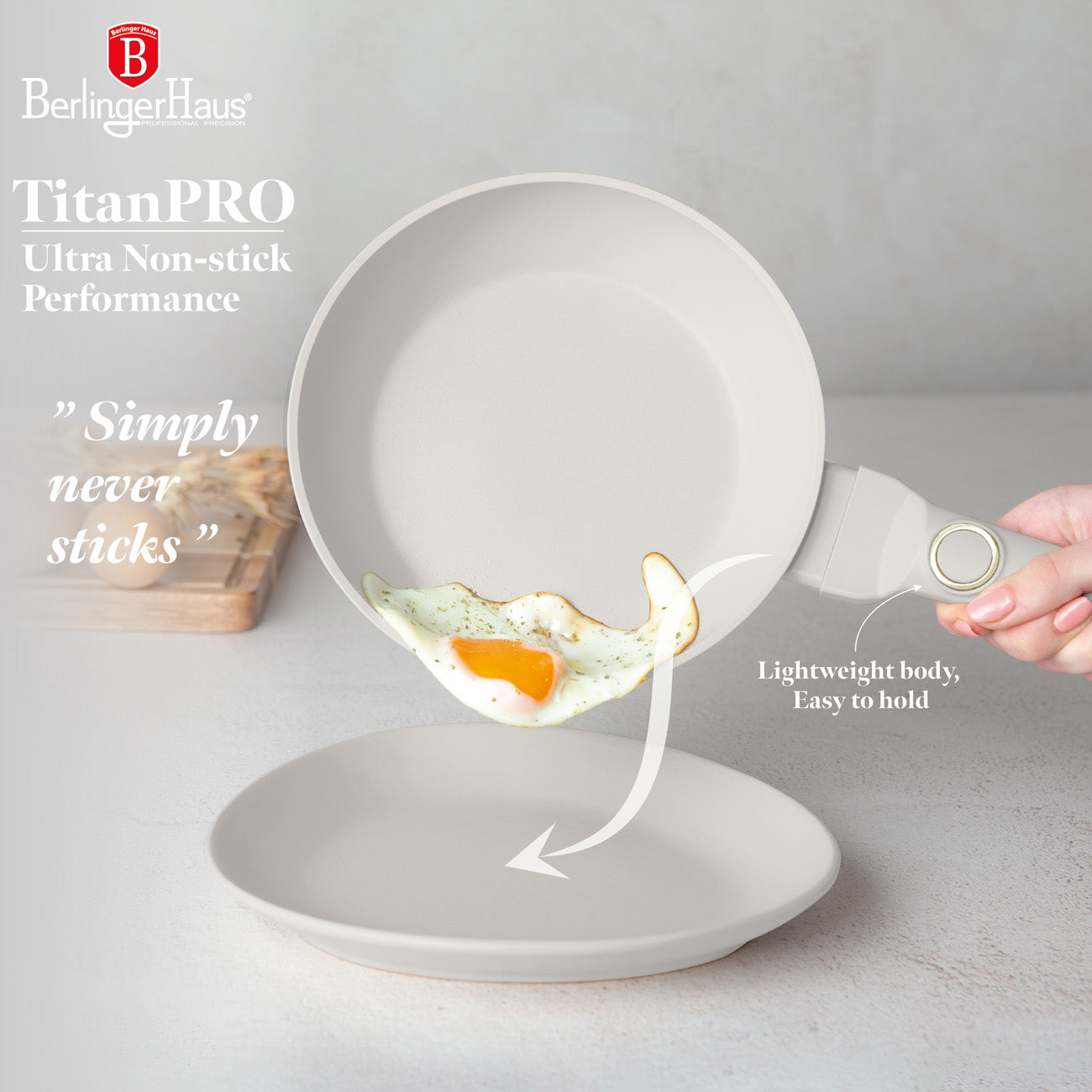 Berlinger Haus 10-Piece Non-Stick Titan Pro Coating Cookware Set - Sahara