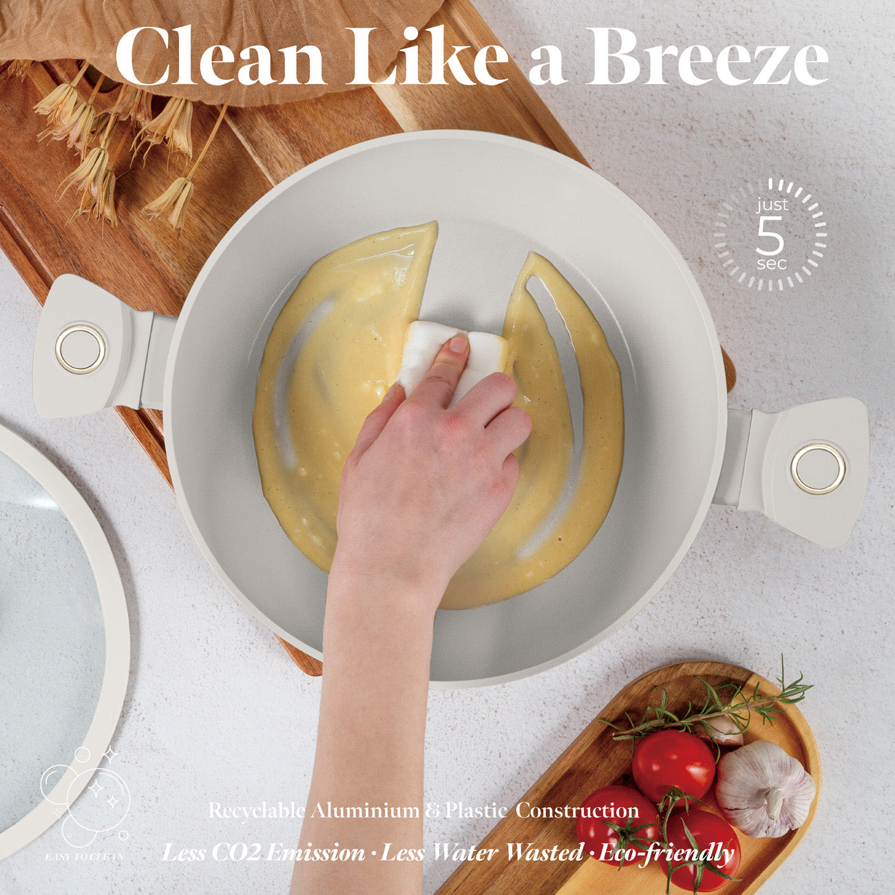 Berlinger Haus 10-Piece Non-Stick Titan Pro Coating Cookware Set - Sahara