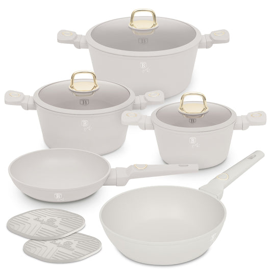 Berlinger Haus 10-Piece Non-Stick Titan Pro Coating Cookware Set - Sahara