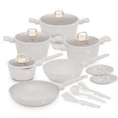 Berlinger Haus 15-Piece Non-Stick Titan Pro Coating Cookware Set - Sahara