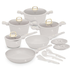 Berlinger Haus 15-Piece Non-Stick Titan Pro Coating Cookware Set - Sahara