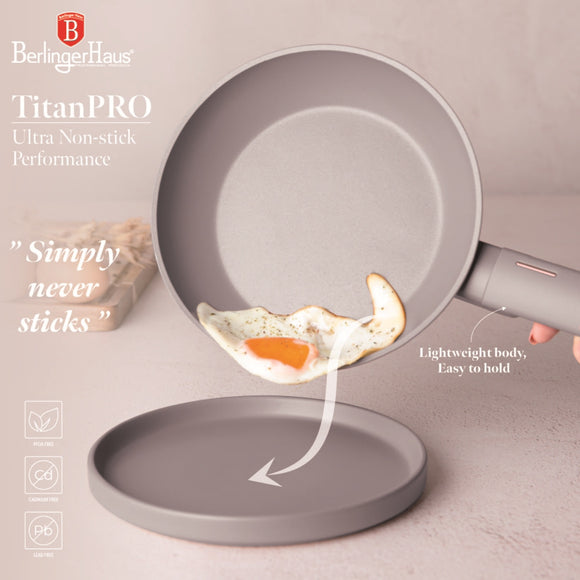 Berlinger Haus 20cm Non Stick Titan Pro Coating Frying Pan - Taupe