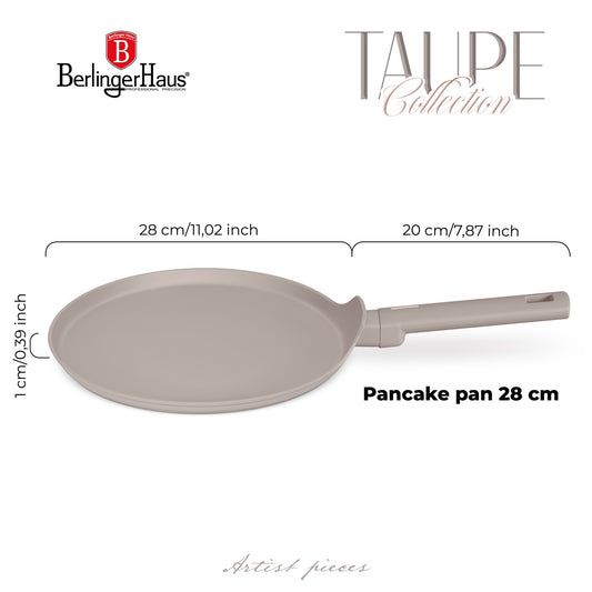 Berlinger Haus 28cm Titan Pro Non-Stick Coating Pancake Pan - Taupe