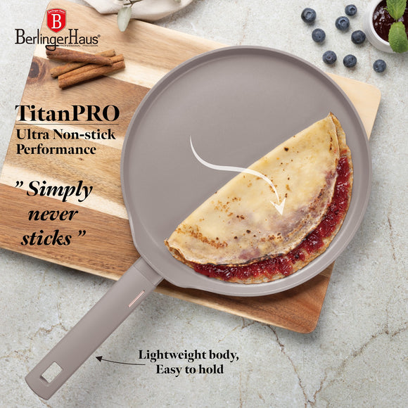 Berlinger Haus 28cm Titan Pro Non-Stick Coating Pancake Pan - Taupe