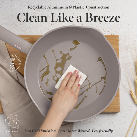 Berlinger Haus 28cm Titan Pro Non-Stick Coating Deep Frypan – Taupe