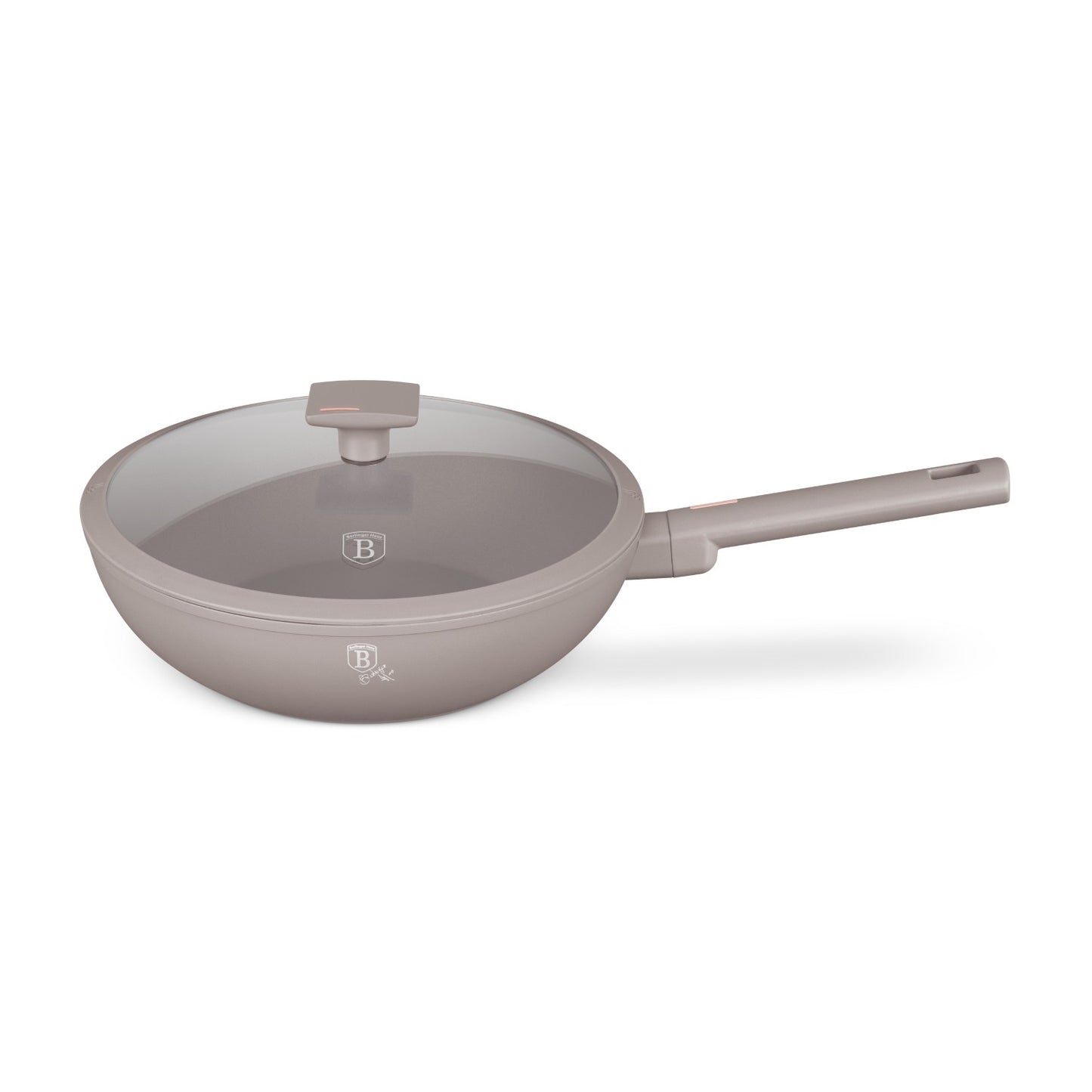 Berlinger Haus 28cm Titan Pro Non-Stick Wok with Lid - Taupe