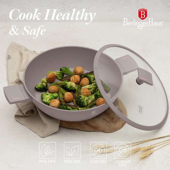 Berlinger Haus 30cm Titan Pro Non-Stick Coating Shallow Pot - Taupe