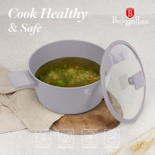 Berlinger Haus 24cm Non Stick Titan Pro Coating Casserole - Taupe