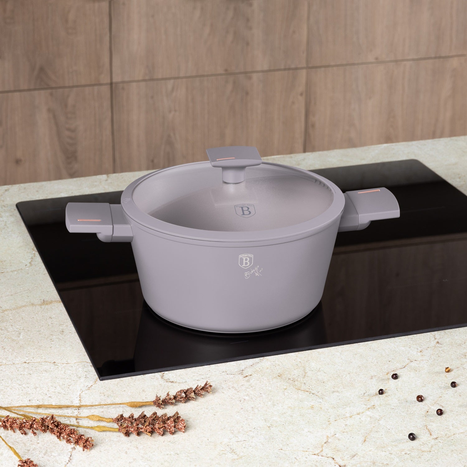 Berlinger Haus 24cm Non Stick Titan Pro Coating Casserole - Taupe