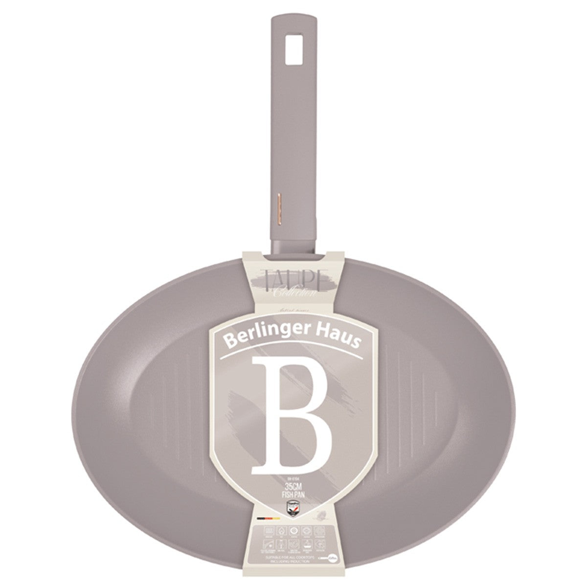 Berlinger Haus 35cm Titan Pro Non-Stick Fish Pan - Taupe