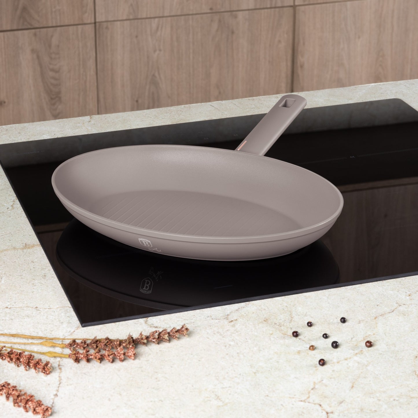 Berlinger Haus 35cm Titan Pro Non-Stick Fish Pan - Taupe