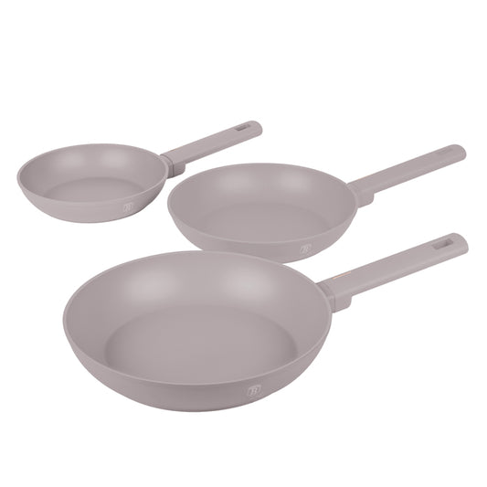 Berlinger Haus 3-Piece Titan Pro Non-Stick Coating Frypan Set - Taupe