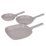 Berlinger Haus 3-Piece Non-Stick Titan Pro Coating Grill Pan Set - Taupe