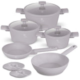 Berlinger Haus 10-Piece Non-Stick Titan Pro Coating Cookware Set - Taupe