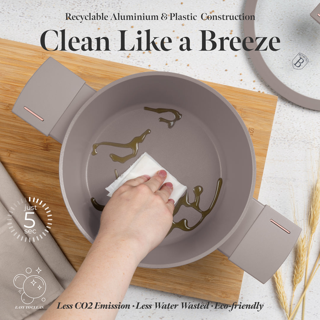 Berlinger Haus 10-Piece Non-Stick Titan Pro Coating Cookware Set - Taupe