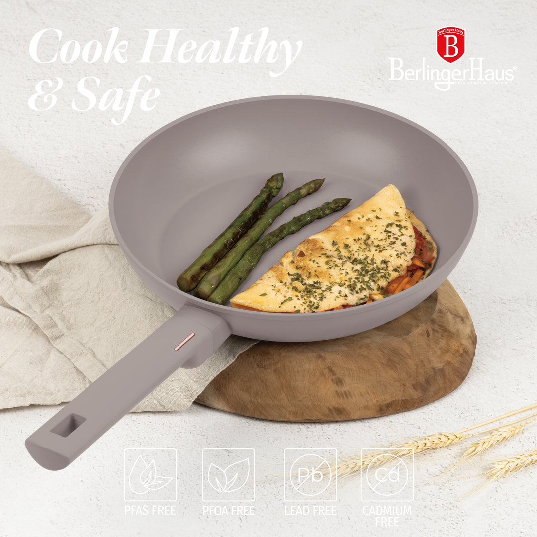 Berlinger Haus 15-Piece Titan Pro Non-Stick Coating Cookware Set - Taupe