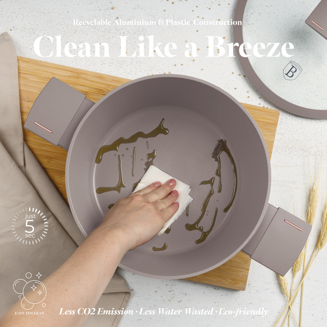 Berlinger Haus 15-Piece Titan Pro Non-Stick Coating Cookware Set - Taupe