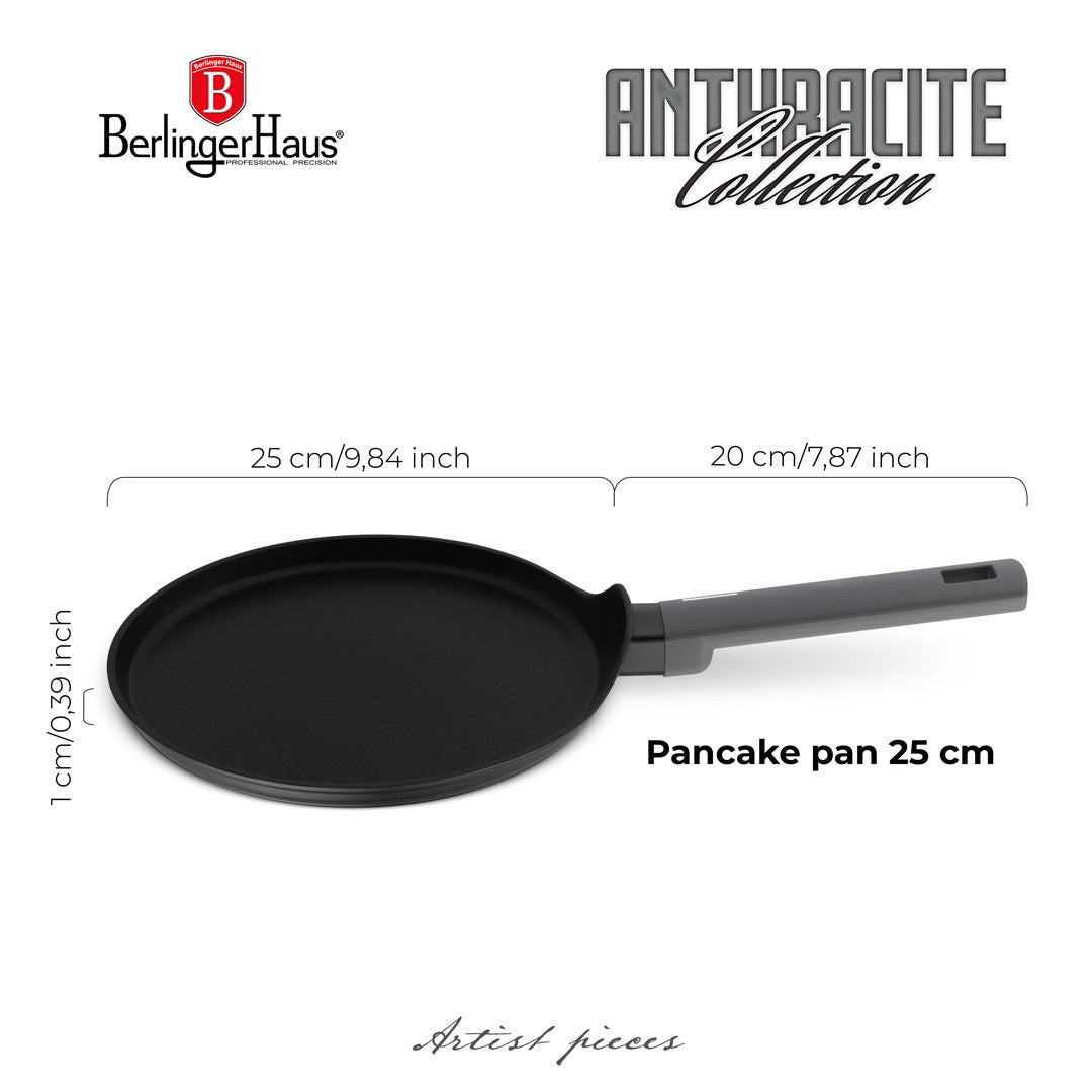 Berlinger Haus 25cm Titan Pro Non-Stick Pancake Pan - Anthracite