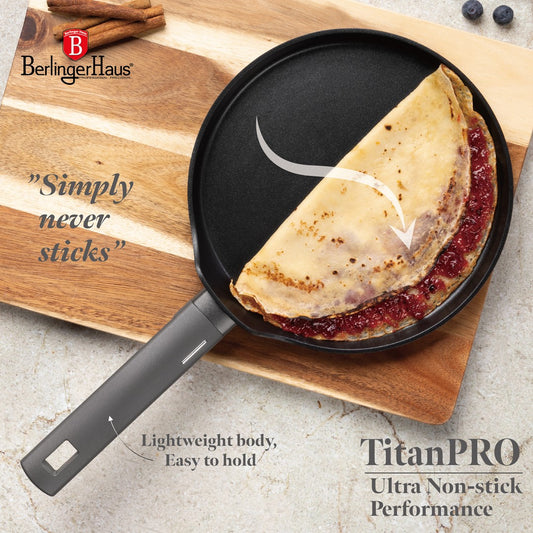 Berlinger Haus 25cm Titan Pro Non-Stick Pancake Pan - Anthracite