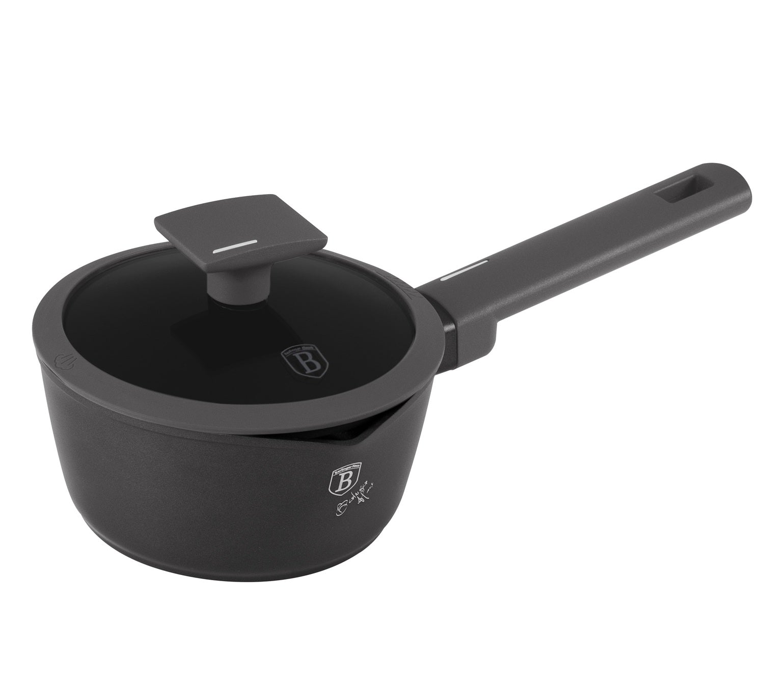 Berlinger Haus 16cm Non Stick Titan Pro Coating Sauce Pan with Lid - Antracite