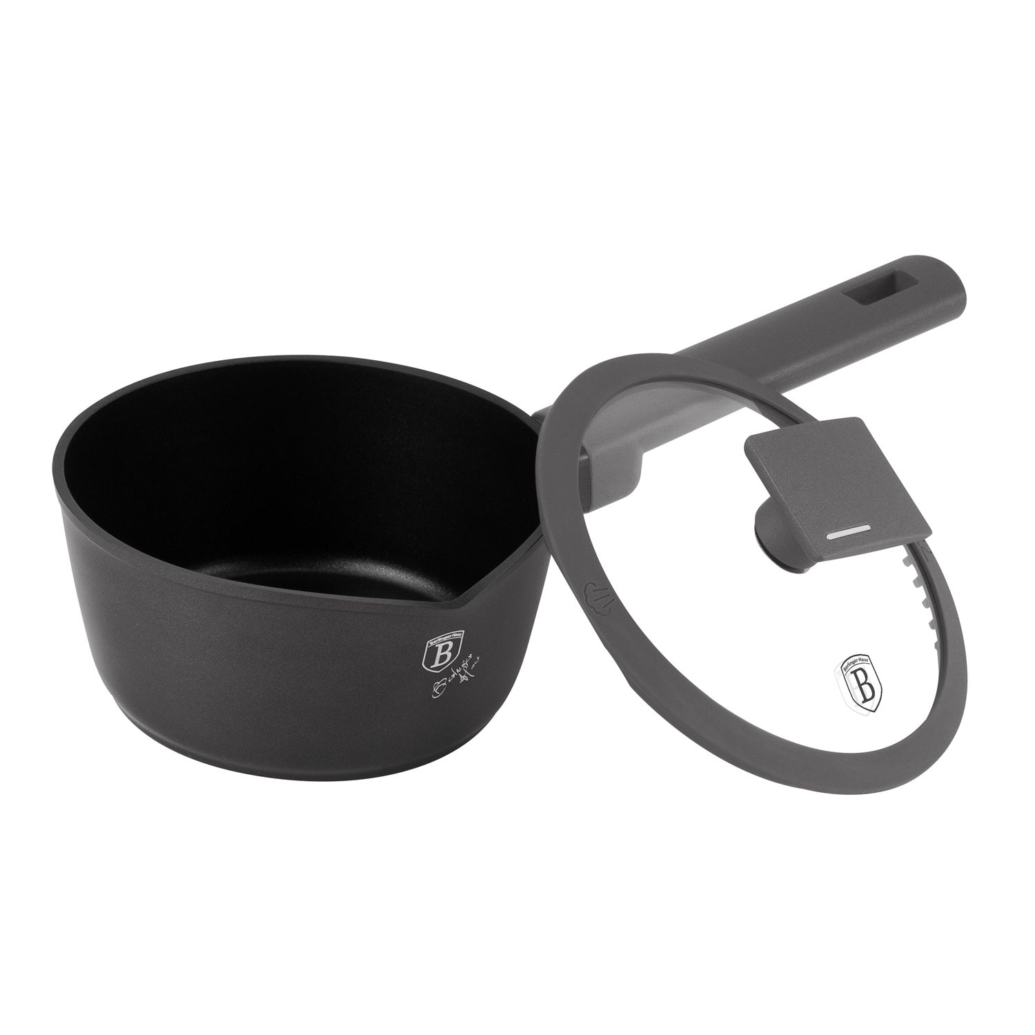 Berlinger Haus 16cm Non Stick Titan Pro Coating Sauce Pan with Lid - Antracite