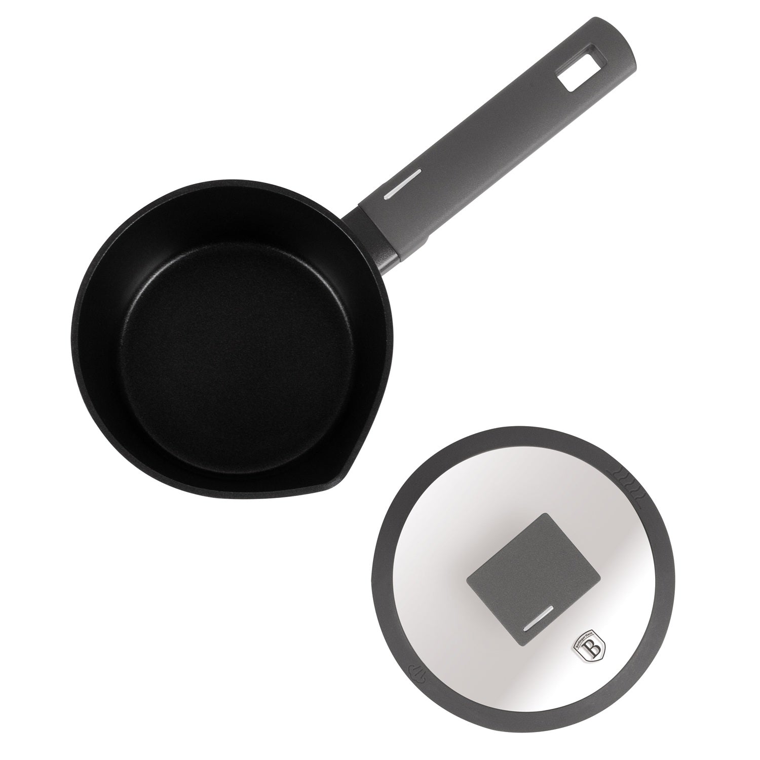Berlinger Haus 16cm Non Stick Titan Pro Coating Sauce Pan with Lid - Antracite