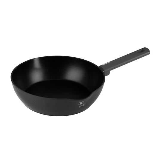 Berlinger Haus 28cm Titan Pro Non-Stick Coating Deep Frypan with 2 Mouths – Anthracite