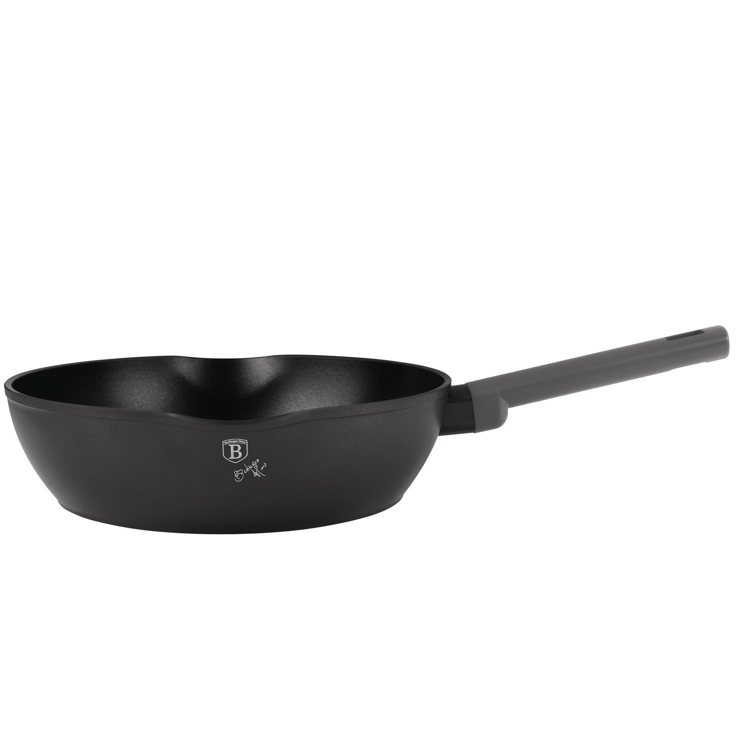 Berlinger Haus 28cm Titan Pro Non-Stick Coating Deep Frypan with 2 Mouths – Anthracite