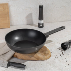 Berlinger Haus 28cm Non Stick Titan Pro Coating Wok - Anthracite