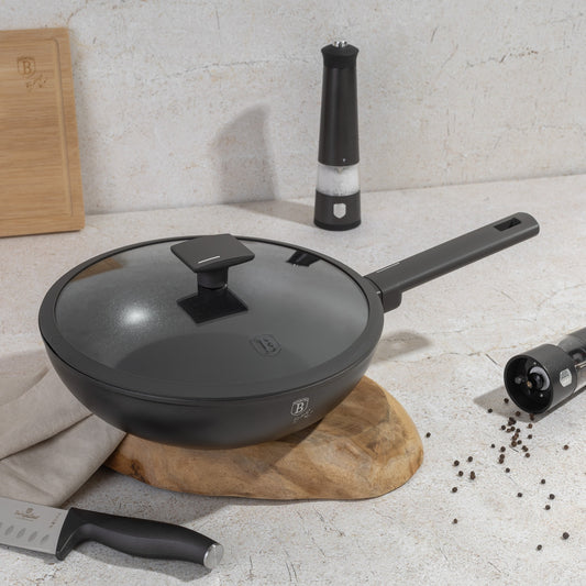 Berlinger Haus 28cm Titan Pro Non-Stick Coating Wok – Anthracite