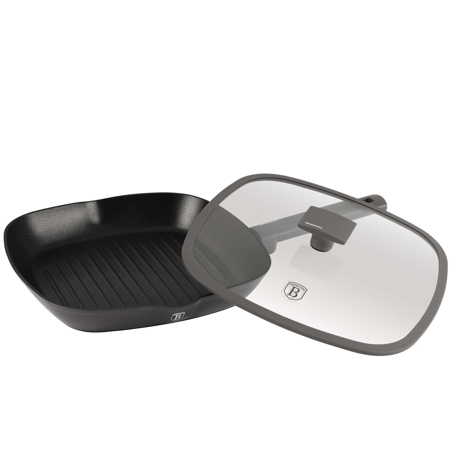 Berlinger Haus 28cm Titan Pro Non-Stick Coating Grill Pan – Anthracite