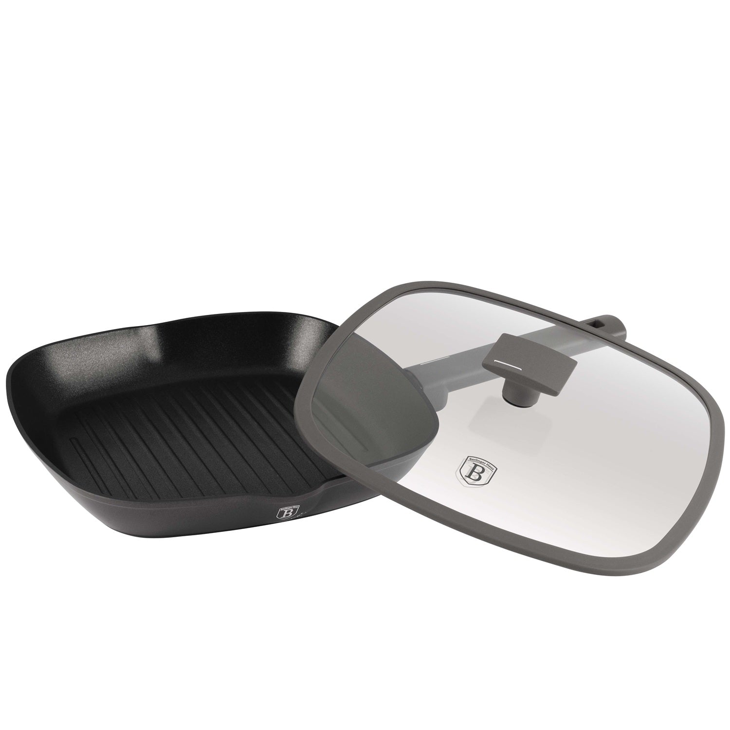 Berlinger Haus 28cm Titan Pro Non-Stick Coating Grill Pan – Anthracite