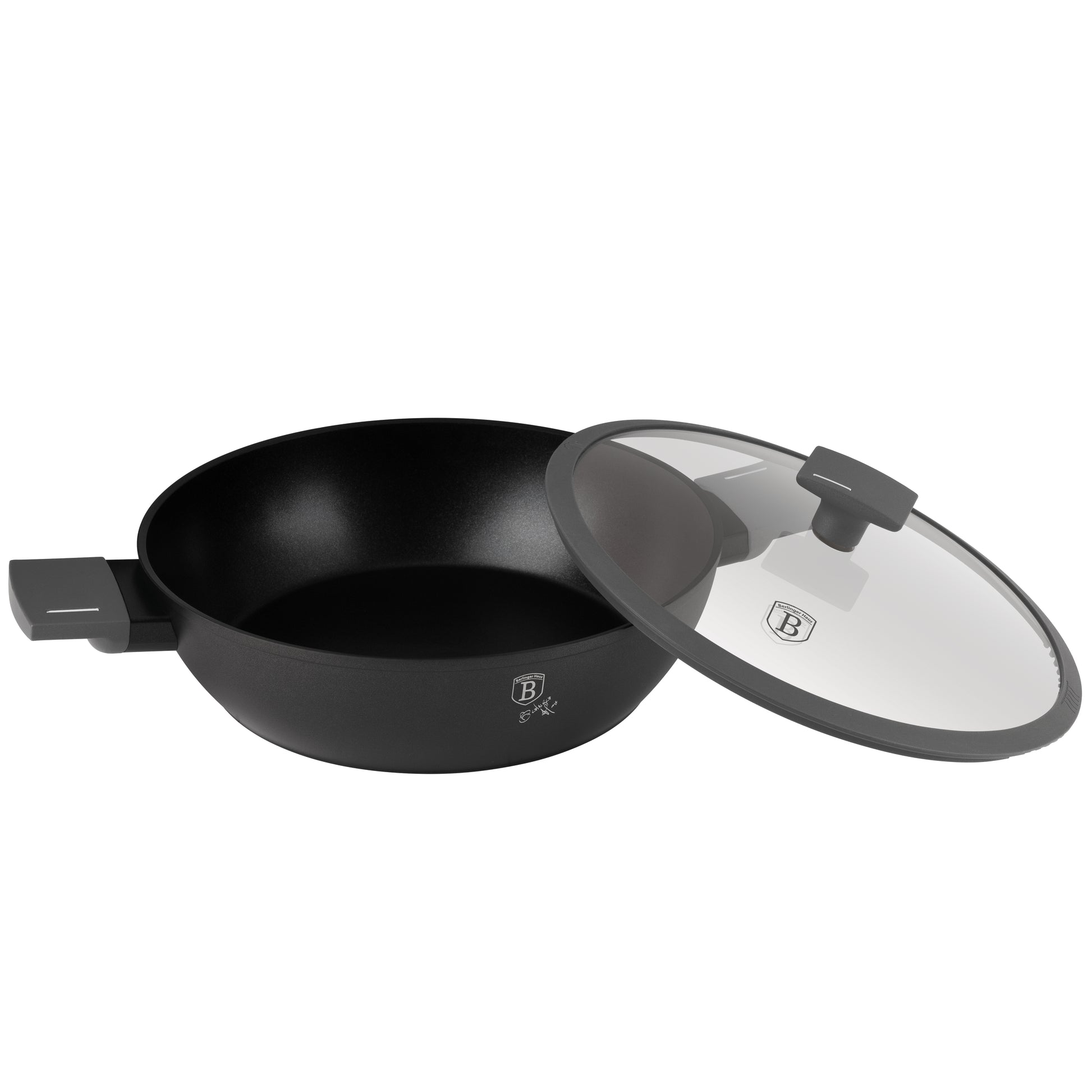 Berlinger Haus 28cm Titan Pro Non-Stick Coating Shallow Pot - Anthracite