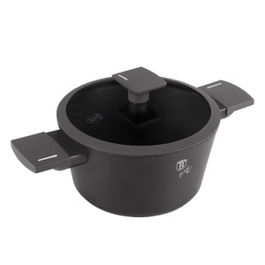 Berlinger Haus 24cm Non Stick Titan Pro Coating Casserole with Lid - Anthracite