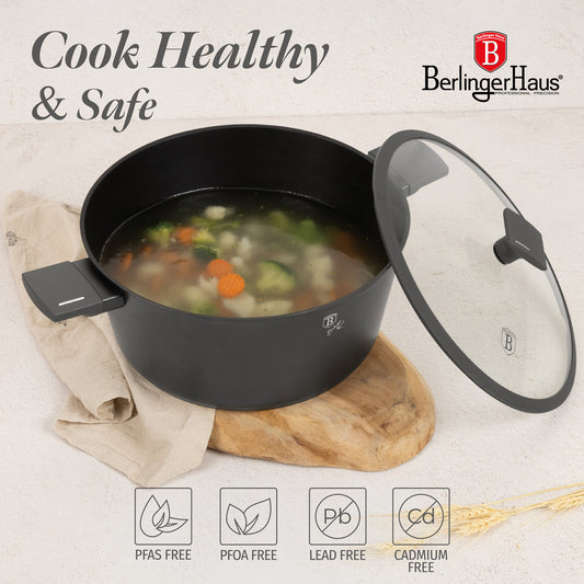 Berlinger Haus 30cm Titan Pro Non-Stick Coating Casserole – Anthracite