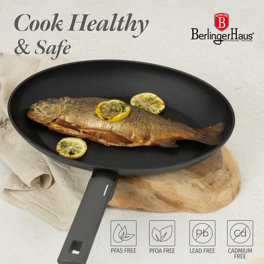 Berlinger Haus 35cm Titan Pro Non-Stick Coating Fish Pan – Anthracite