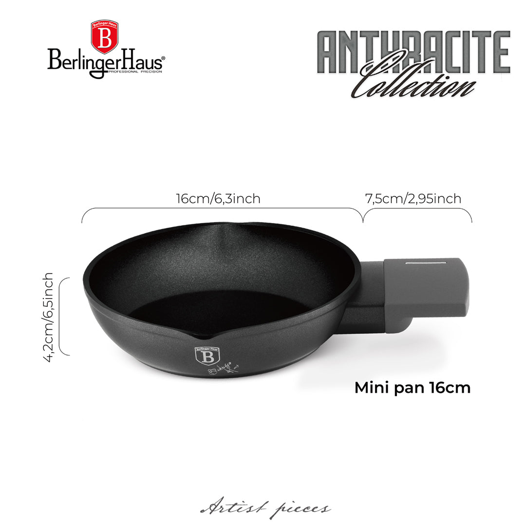 Berlinger Haus 16cm Titan Pro Non-Stick Coating Egg Pan - Anthracite