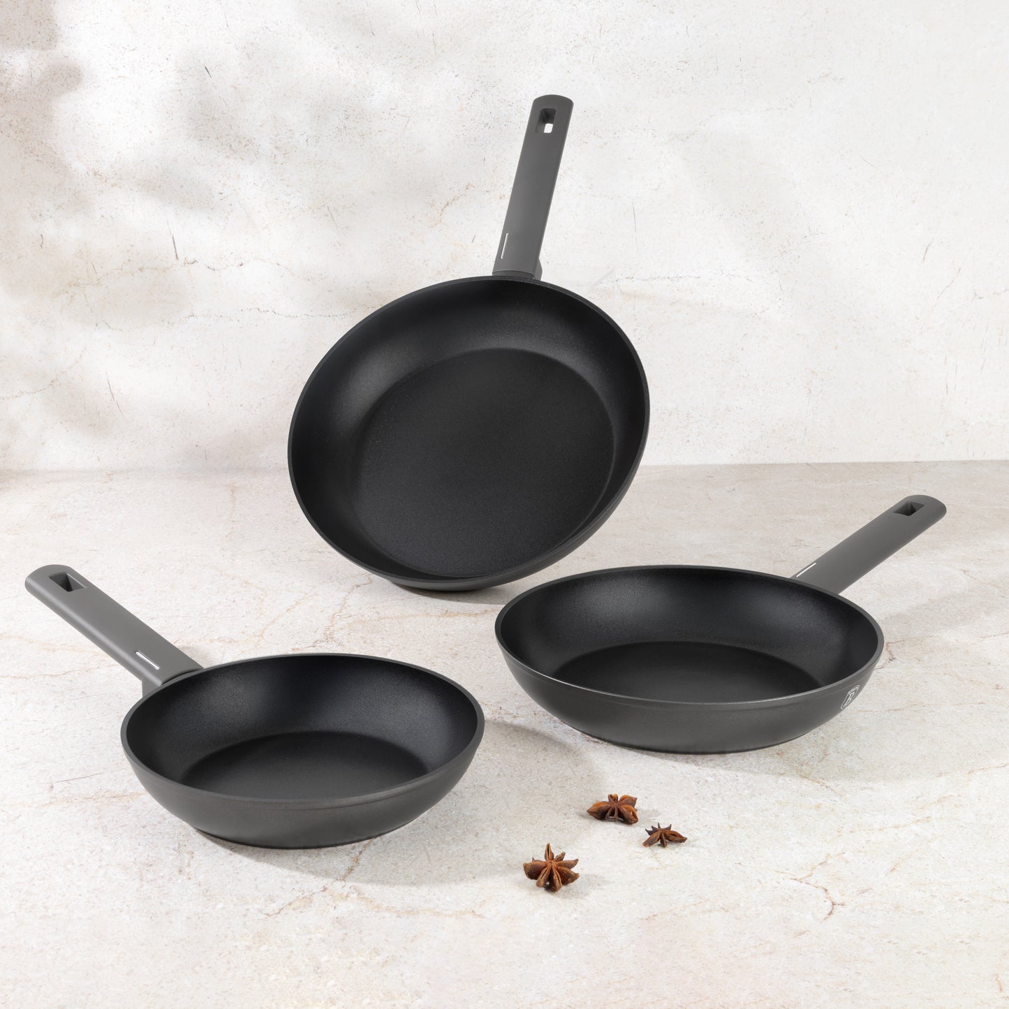 Berlinger Haus 3-Piece Non-Stick Titan Pro Coating Frypan Set - Anthracite