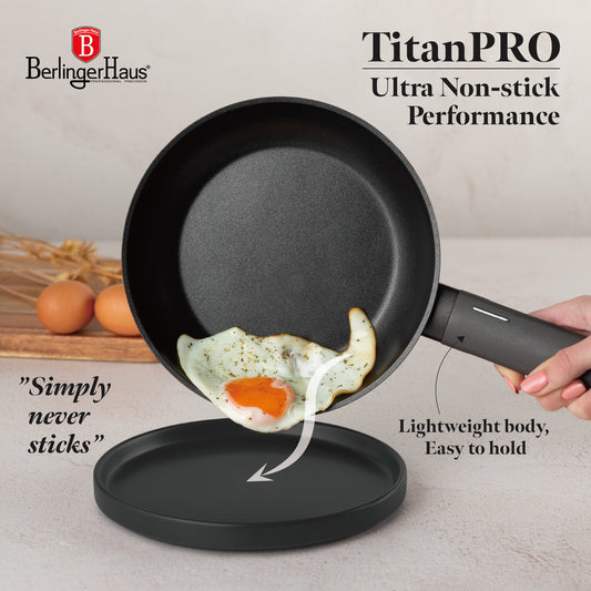 Berlinger Haus 3-Piece Non-Stick Titan Pro Coating Grill Pan Set - Anthracite
